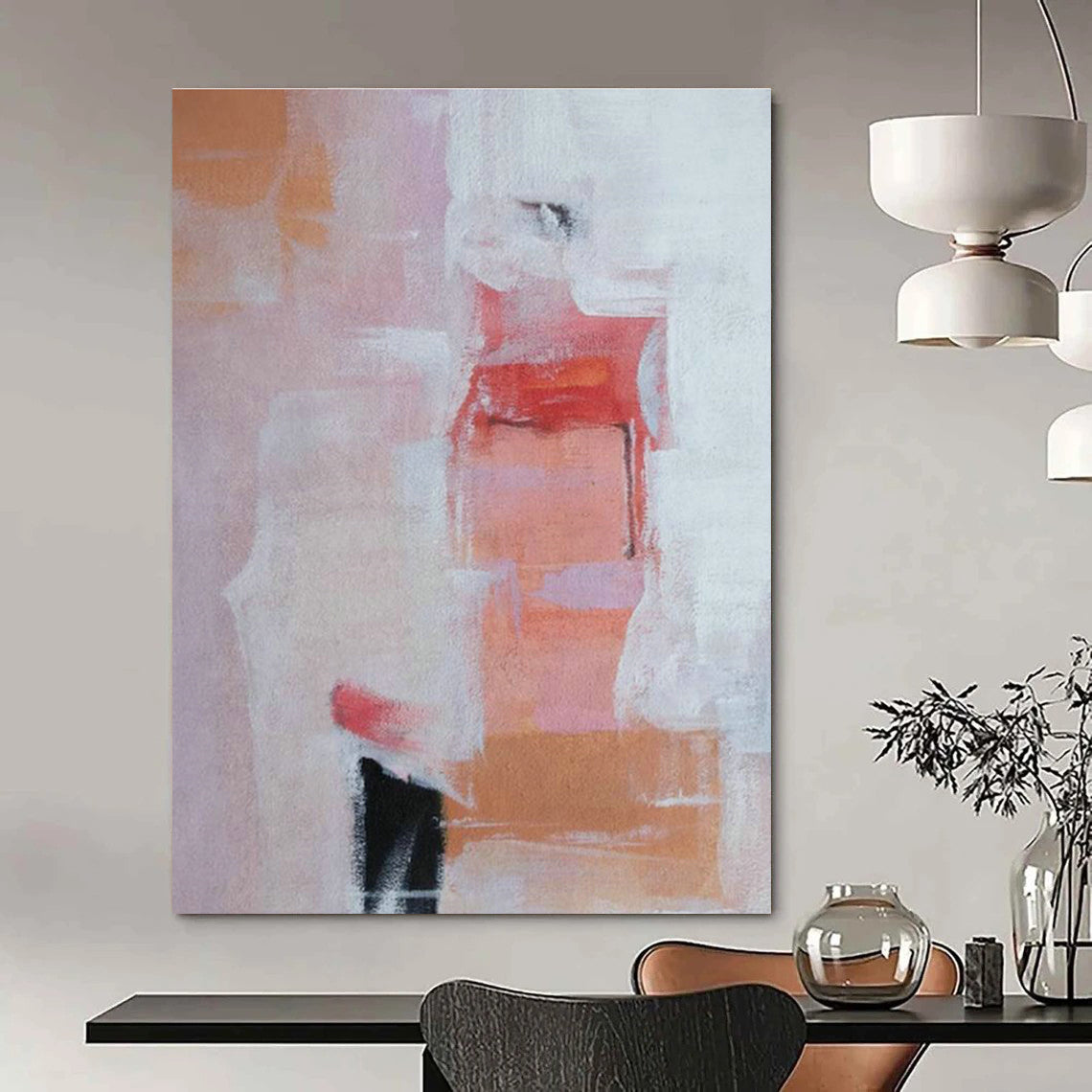 Grand Custom Hand-Painted Abstract Canvas - Avant-Garde Vision for Contemporary Art Museums  DLZ0334