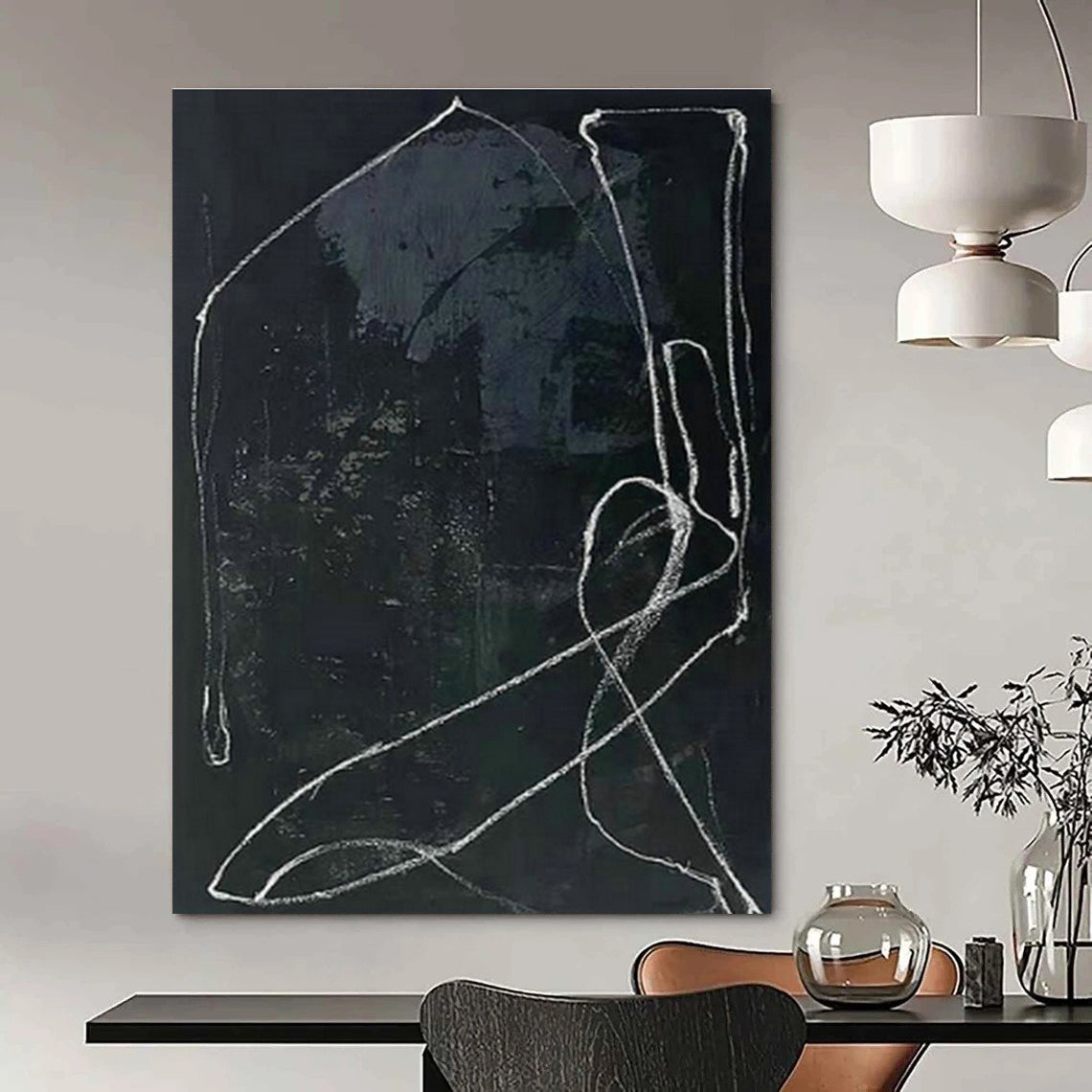 Monumental Custom Hand-Painted Abstract Art - Cultural Heritage for Tribal Art Centers  DLZ0254