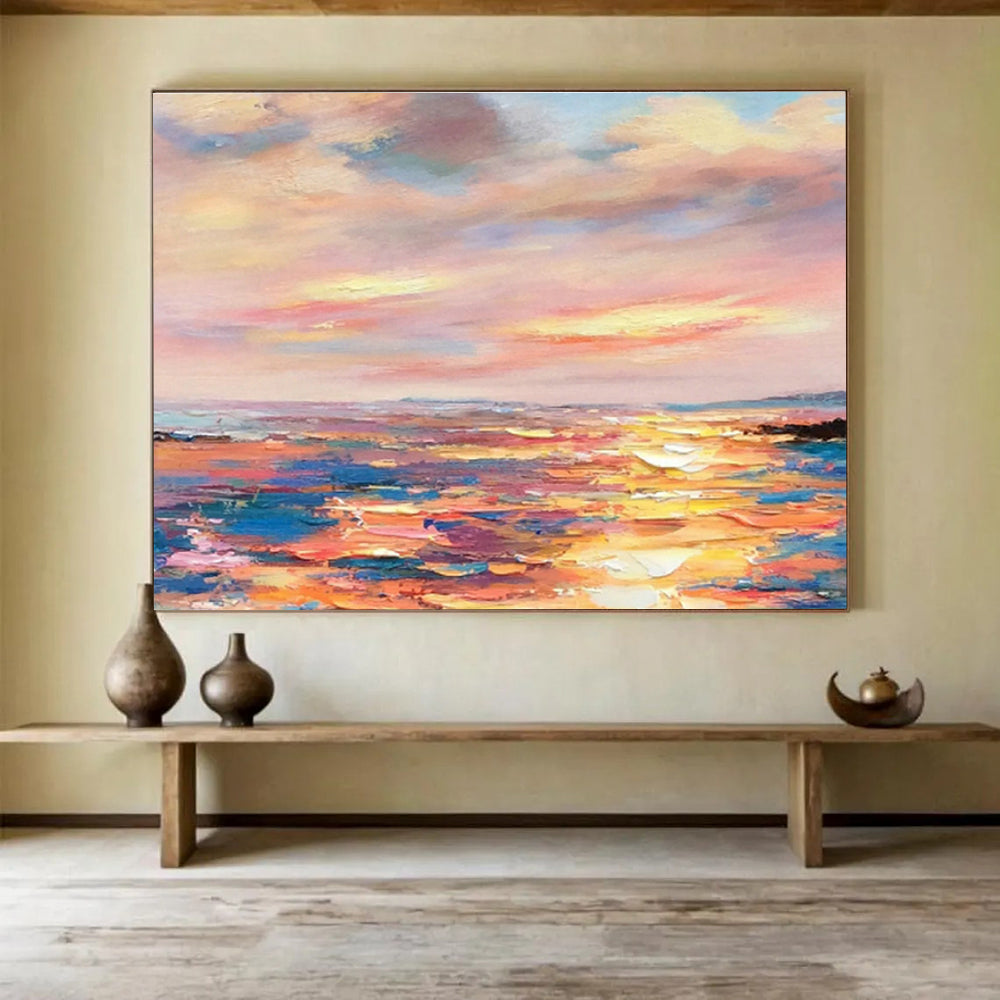 Custom-Made Music Room Large Abstract Hand Painting