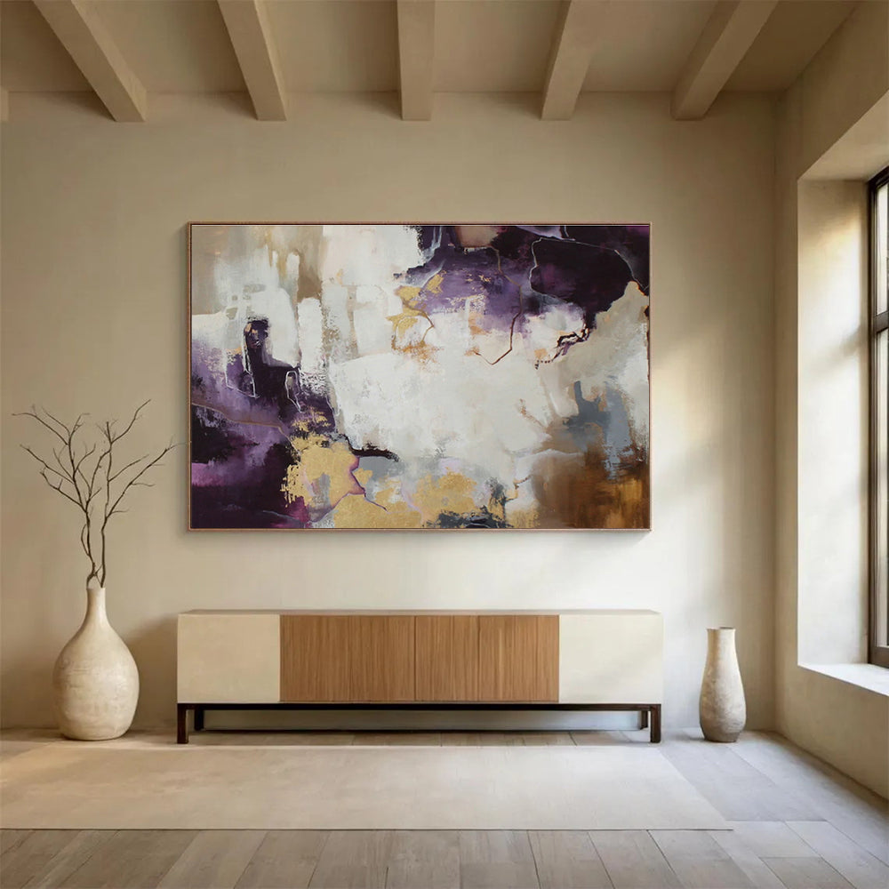 Oversized Custom Hand-Painted Abstract Art for Online Auction Platform Operations Office DLZ2892