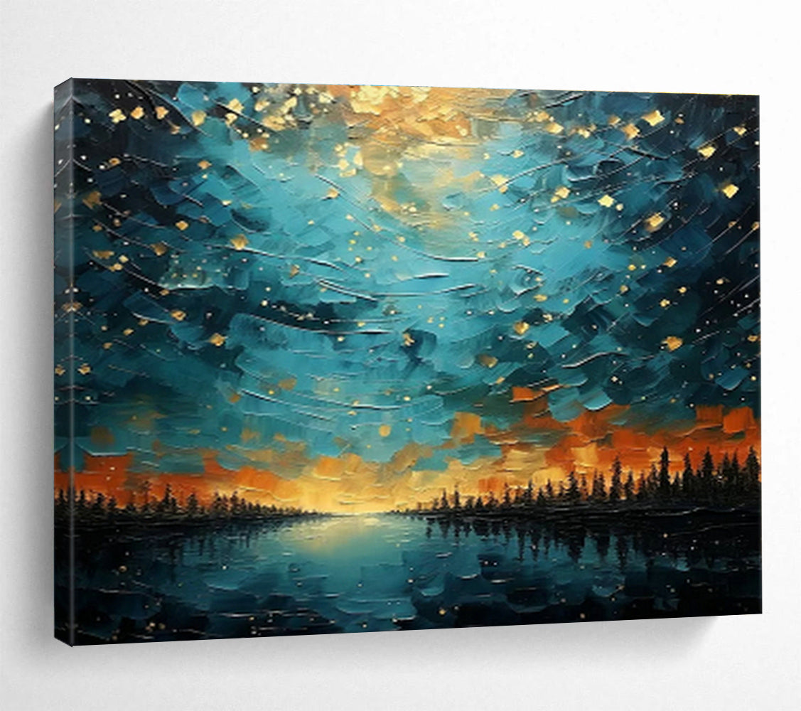 Large Custom Abstract Hand-Painted Art for Urban Vertical Farming Crop Yield Prediction Research Institute DLZ3090