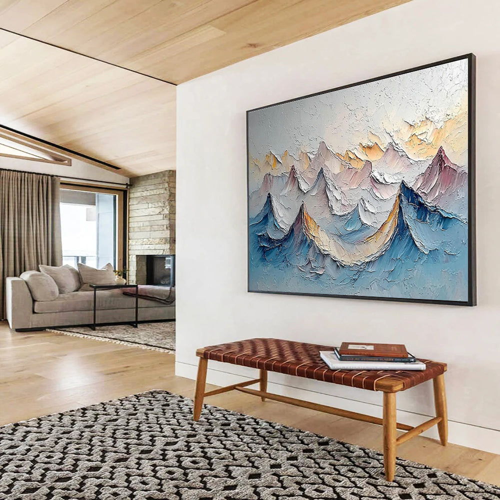 Extra Wide Customizable Handmade Abstract Painting for Long Hallways DLZ3286