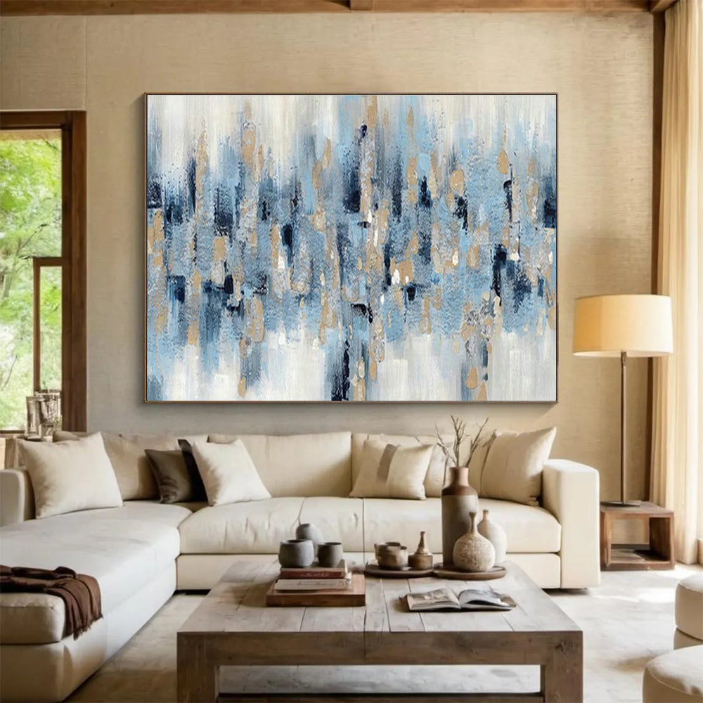 Customized Large Abstract Hand Painting for Antarctic Ozone Layer Monitoring Station DLZ2985
