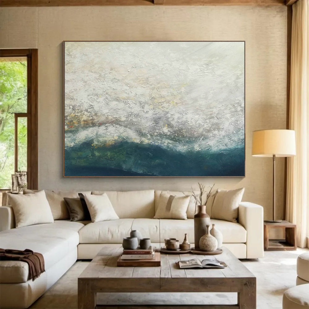 Large-Size Custom Abstract Hand Painting for Exhibition Hall DLZ2682