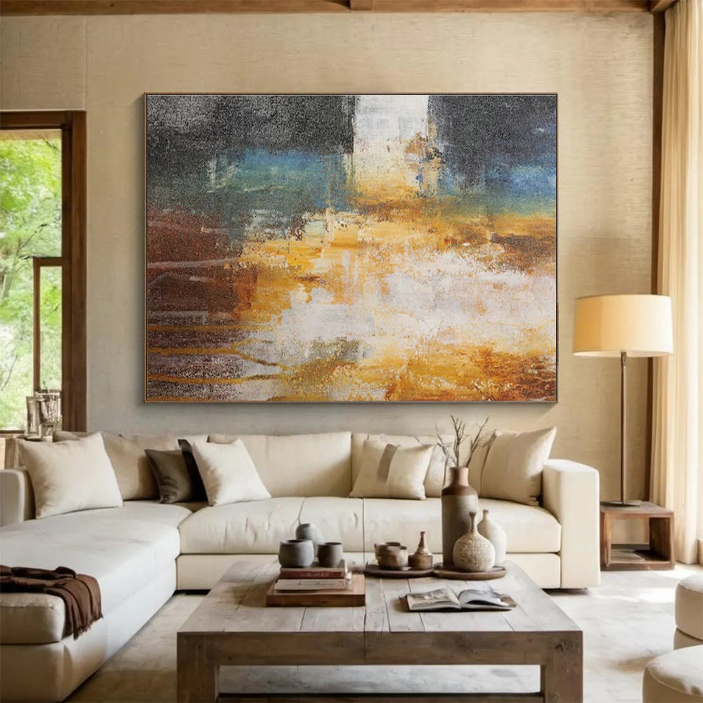 Morandi Tones Gradient Custom Triptych Hand-Painted Abstract Artwork for Bedroom Ambiance