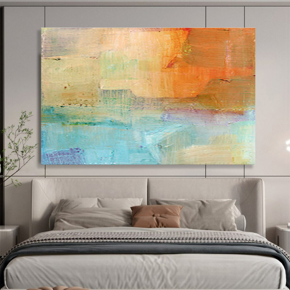 Customized Large Abstract Hand Painting for Substance Abuse Rehabilitation Center DLZ2785