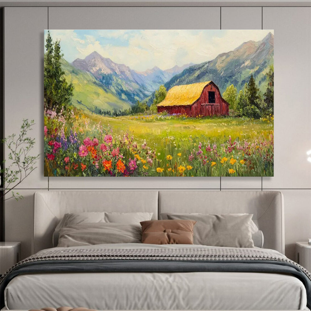 Large Custom Abstract Hand-Painted Art for Underwater Volcanic Eruption Monitoring and Research Station DLZ3111