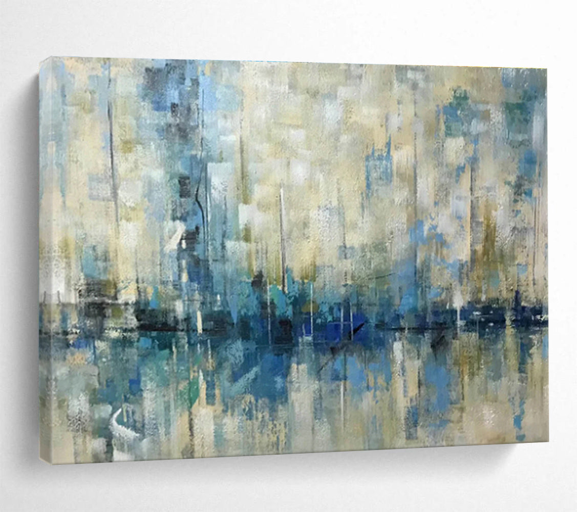 Custom-Made Space Tourism Terminal Large Abstract Hand Painting DLZ2550