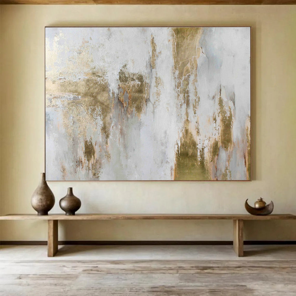 Custom Giant Abstract Hand Painting for Treehouse Resort Common Area DLZ2905