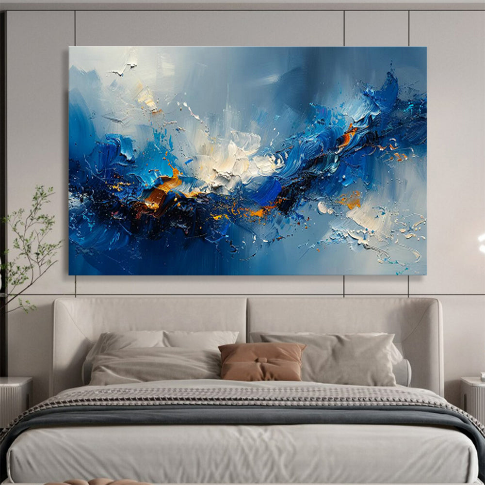 Oversized Custom Abstract Hand Painting for Arctic Tundra Soil Microbial Community Research Station DLZ3088