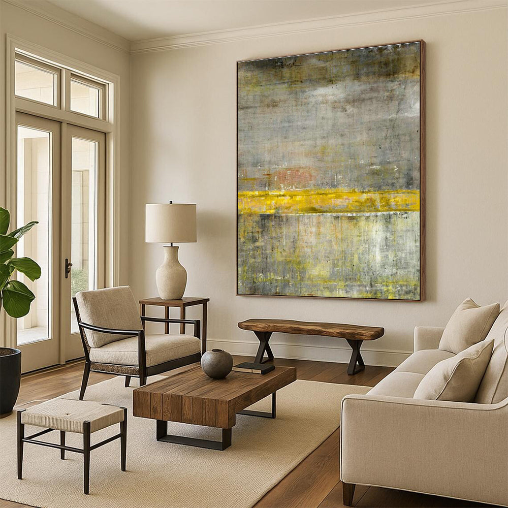 Grandiose Custom Hand-Painted Abstract Painting - Artistic Majesty for Symphony Orchestra Rehearsal Halls  DLZ0325