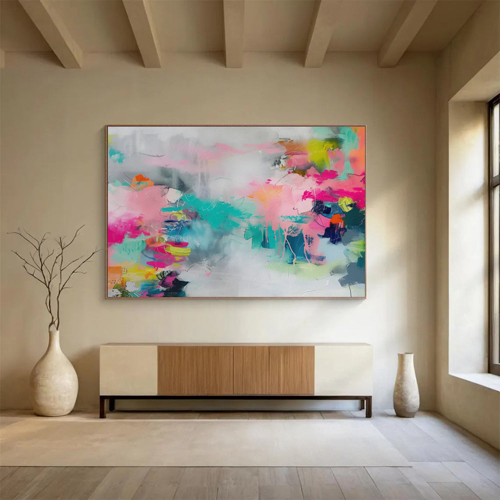 Customized Large Abstract Hand Painting for Mars Habitat Module Fabrication Plant DLZ2859