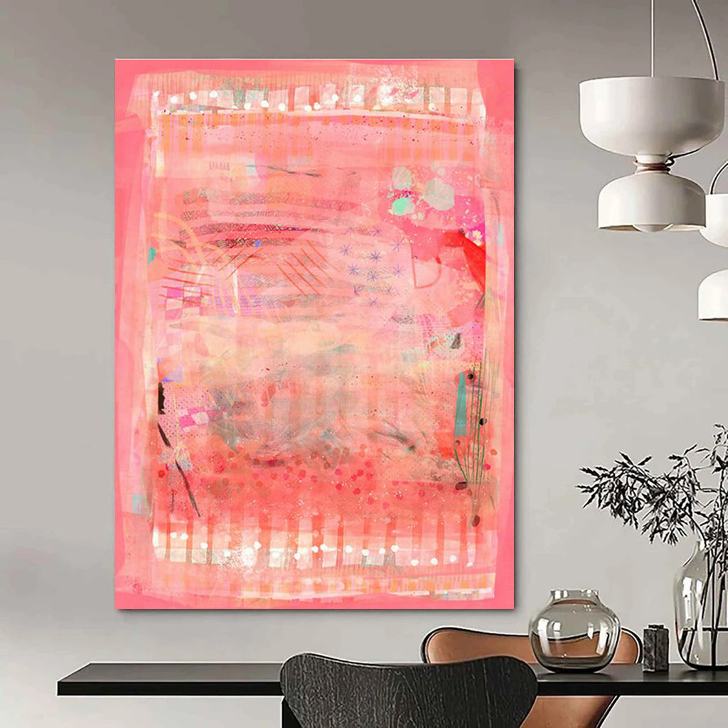 Grandiose Large Custom Hand-Painted Abstract Canvas - Opulent Décor for Private Mansions  DLZ0164
