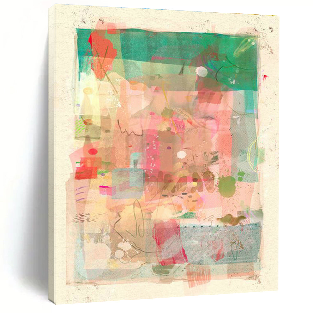 Colossal Custom Hand-Painted Abstract Art for E - waste Recycling Centers  DLZ0097