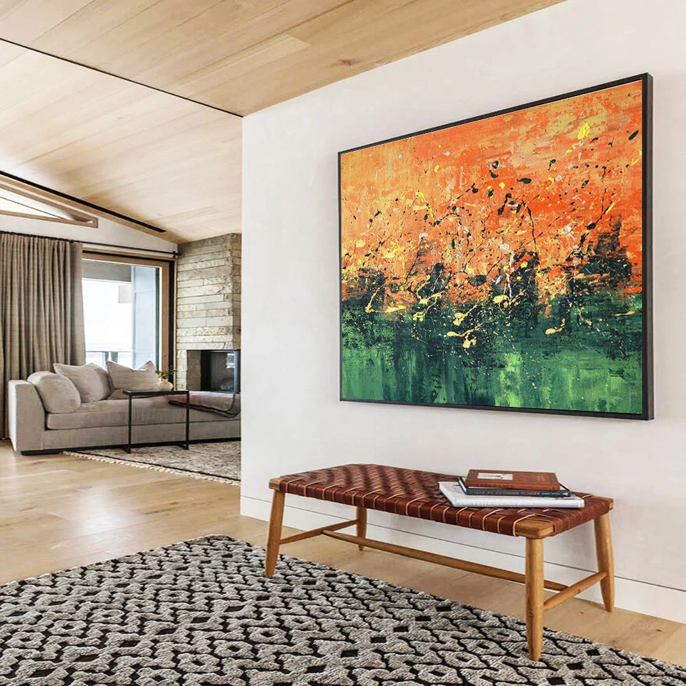 Tailored Autonomous Vehicle Testing Ground Giant Abstract Hand Painting DLZ2539