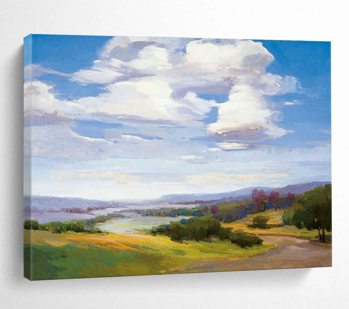 Large-Size Custom Hand-Painted Abstract Painting for Vertical Farming Monitoring Center DLZ2818