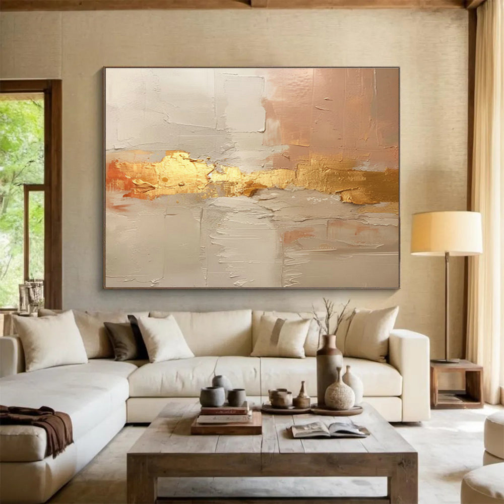 Oversized Custom Abstract Hand Painting for Arctic Permafrost Thaw Research Station DLZ3001