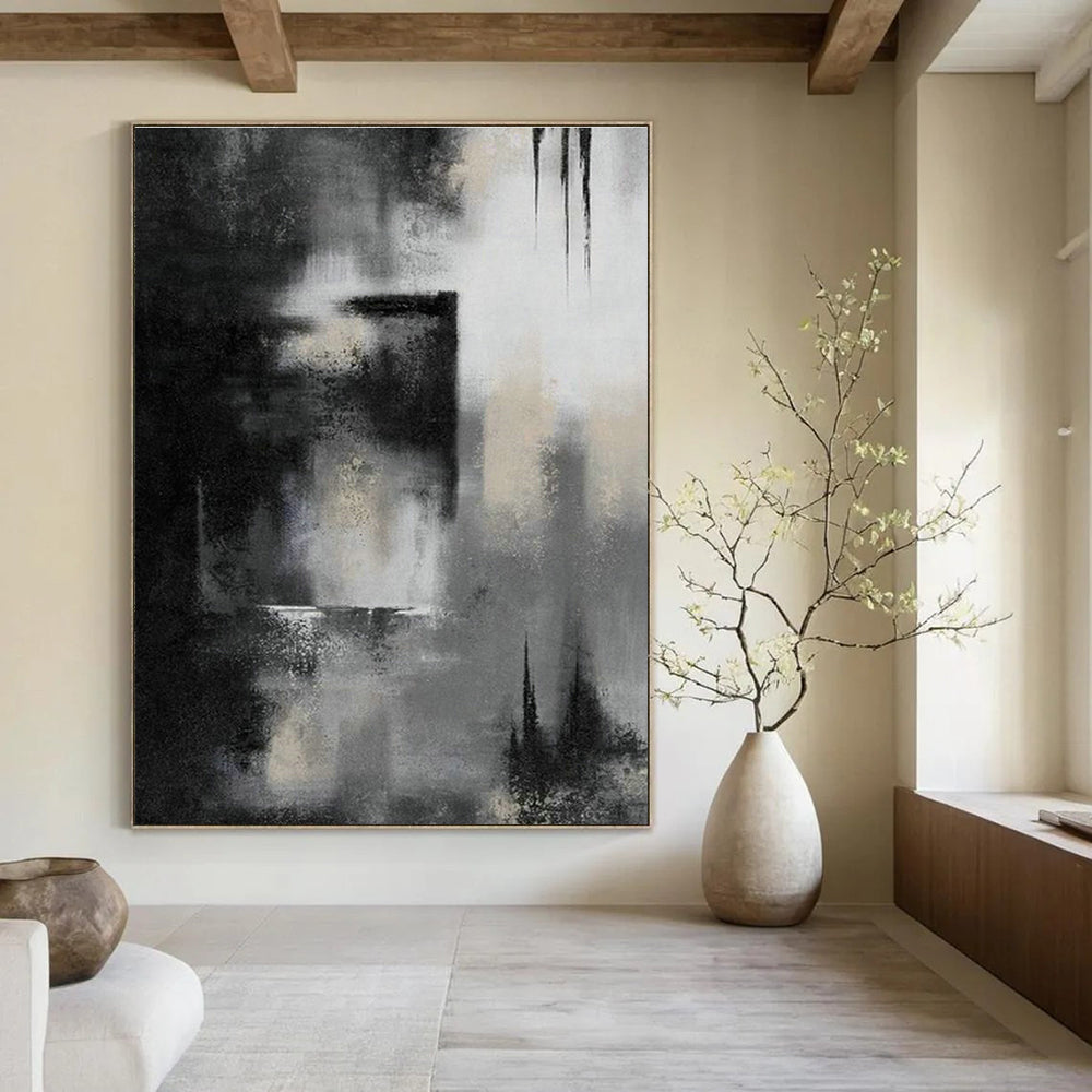 Oversized Custom Hand-Painted Abstract Canvas for Drone Racing Venues  DLZ0076
