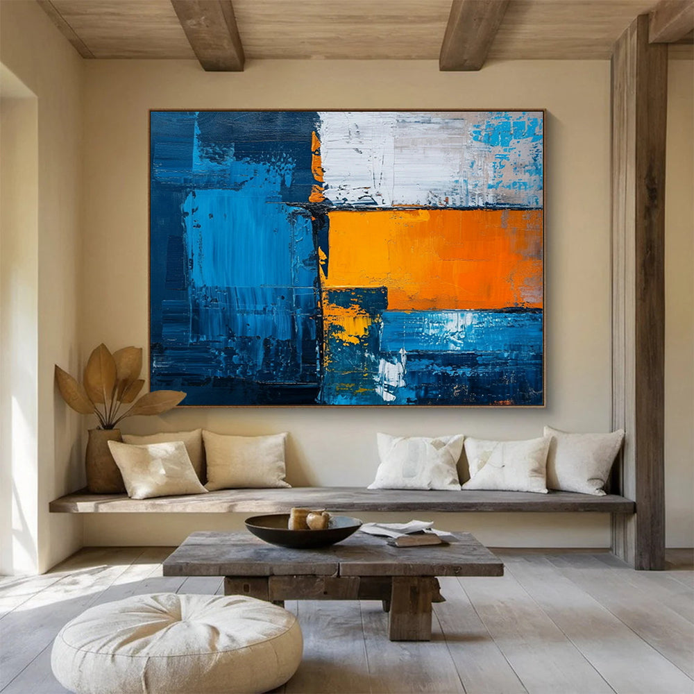 Bespoke Vertical Urban Vertical Beekeeping Research Center Oversized Abstract Hand-Painted Art DLZ2657