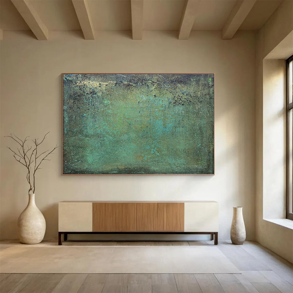 Oversized Custom Hand-Painted Abstract Art for Subterranean Mushroom Spore Research Laboratory DLZ2984