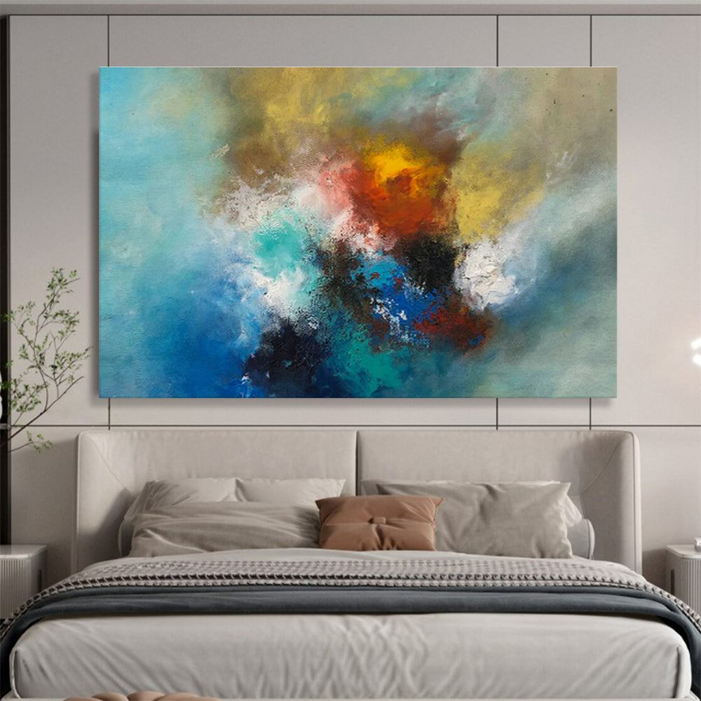 Large Geometric Abstract Canvas - Made to Order Oil on Linen for Office Decor