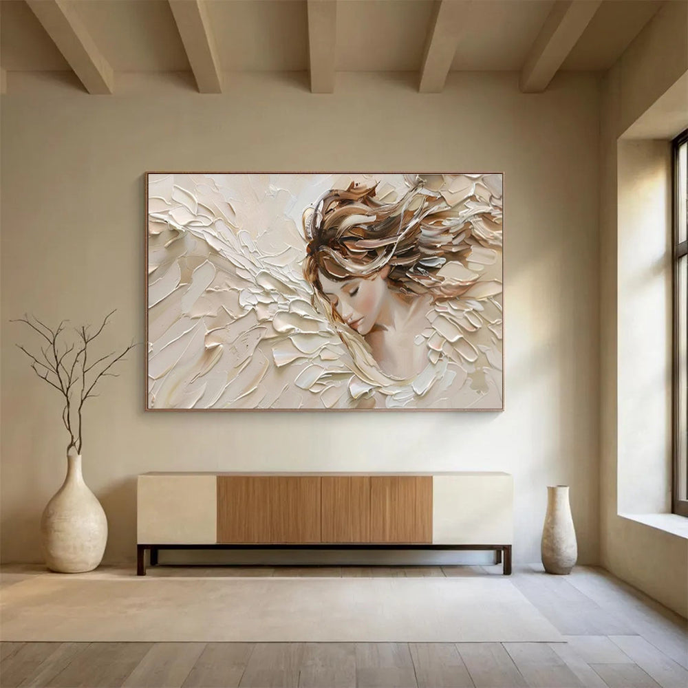 Large Custom Abstract Hand-Painted Art for Offshore Wave Energy Conversion Facility Control Room DLZ2838