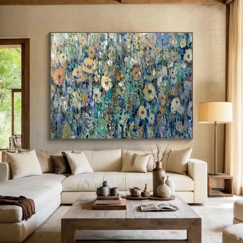 Oversized Custom Hand-Painted Abstract Wall Art for Retail Showrooms DLZ3281