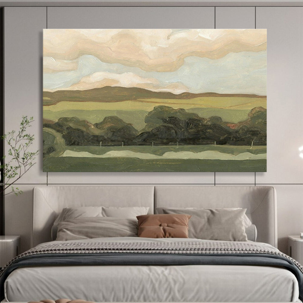 Customized Large-Scale Abstract Hand Painting for Seaplane Terminal Hangar DLZ2809