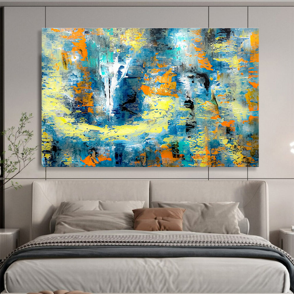 Huge Custom Hand-Painted Abstract Wall Art for Equestrian Center Clubhouses DLZ3308