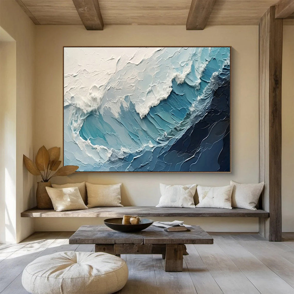 Extra Large Custom Hand-Painted Abstract Artwork for Conference Rooms DLZ3256