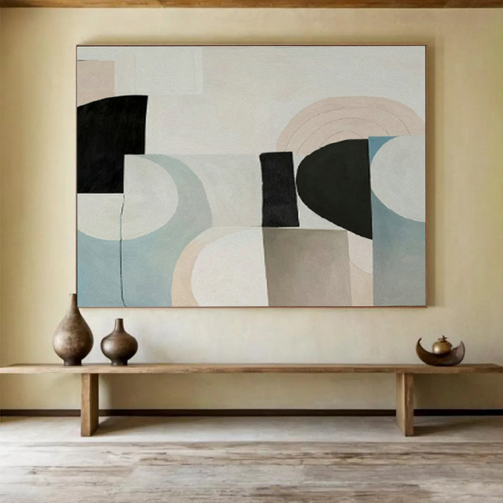Custom-Made Giant Abstract Hand Painting for Subterranean Fungi Cultivation Vault DLZ2967