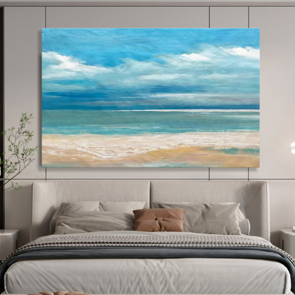Oversized Custom Abstract Hand Painting for Offshore Wave Energy Converter Deployment Base DLZ3022