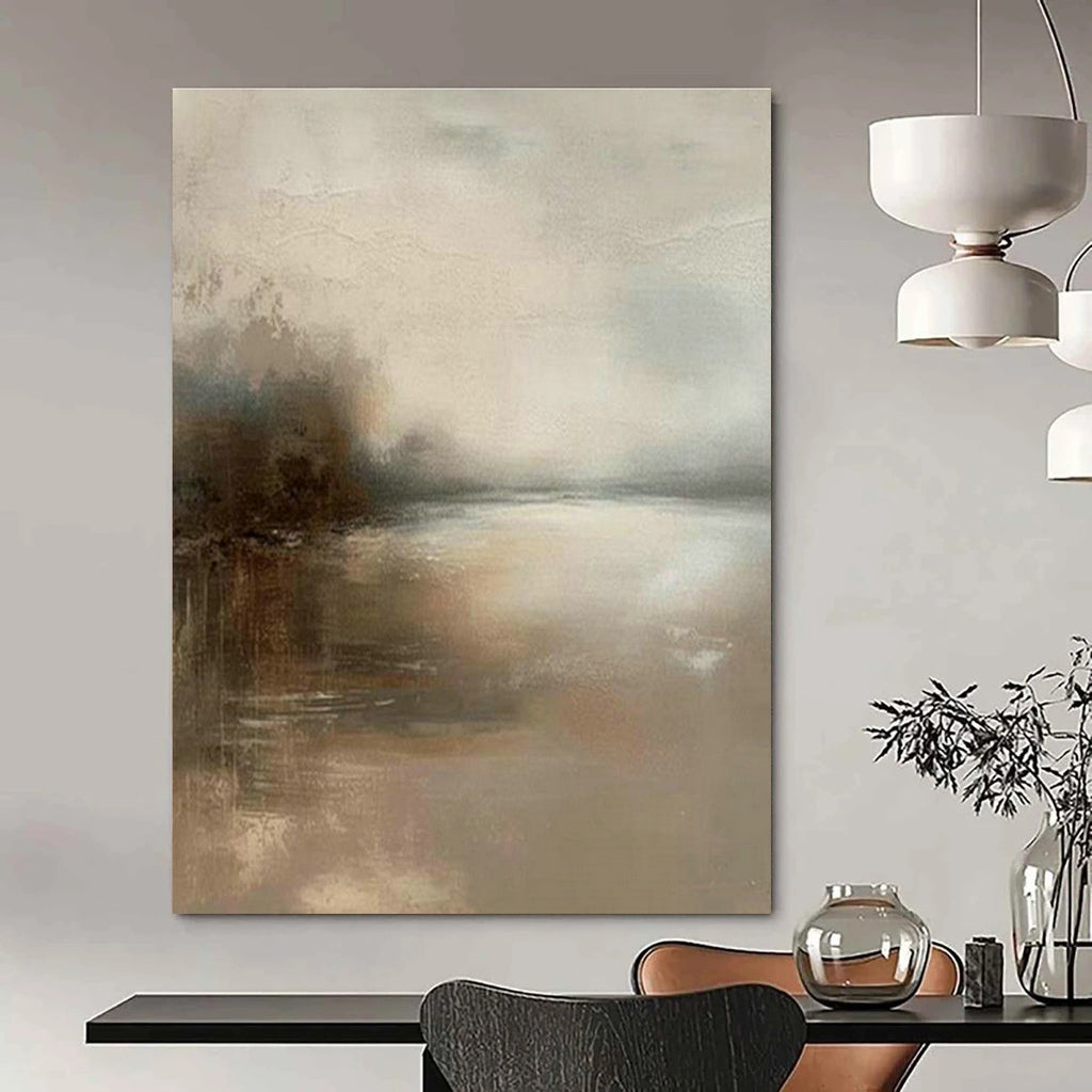 Immense Custom Hand-Painted Abstract Painting - Artistic Sophistication for Art Criticism Seminars  DLZ0231