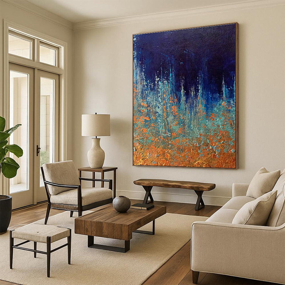 Extra Large Custom Hand-Painted Abstract Canvas for Traditional Spanish Flamenco Theaters  DLZ0054