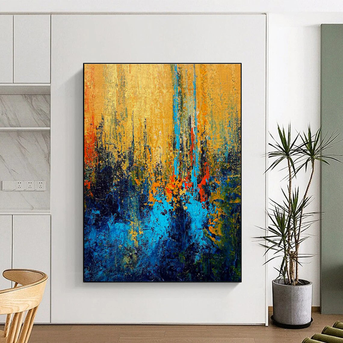 Huge Customizable Hand-Painted Abstract Artwork for Dollhouse Collectors’ Exhibitions  DLZ0026