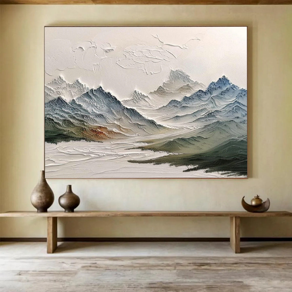 Oversized Custom Abstract Hand Painting for Automated Warehouse Robotics Control Room DLZ2846
