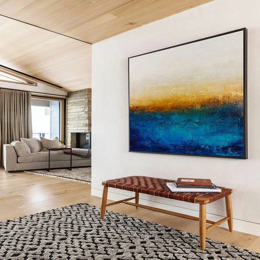 Large Geometric Abstract Canvas - Made to Order Oil on Linen for Office Decor