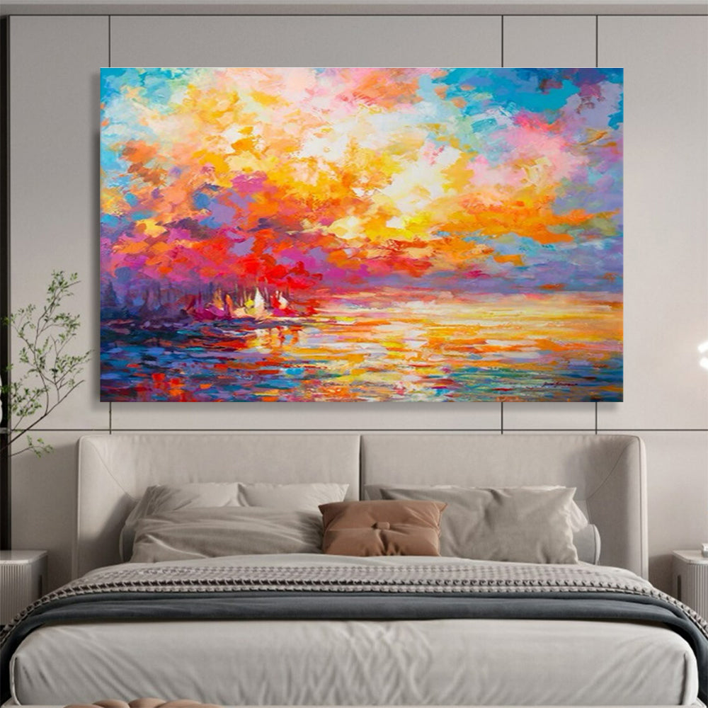 Customized Large-Scale Abstract Hand Painting for Subway Station Platform DLZ2793