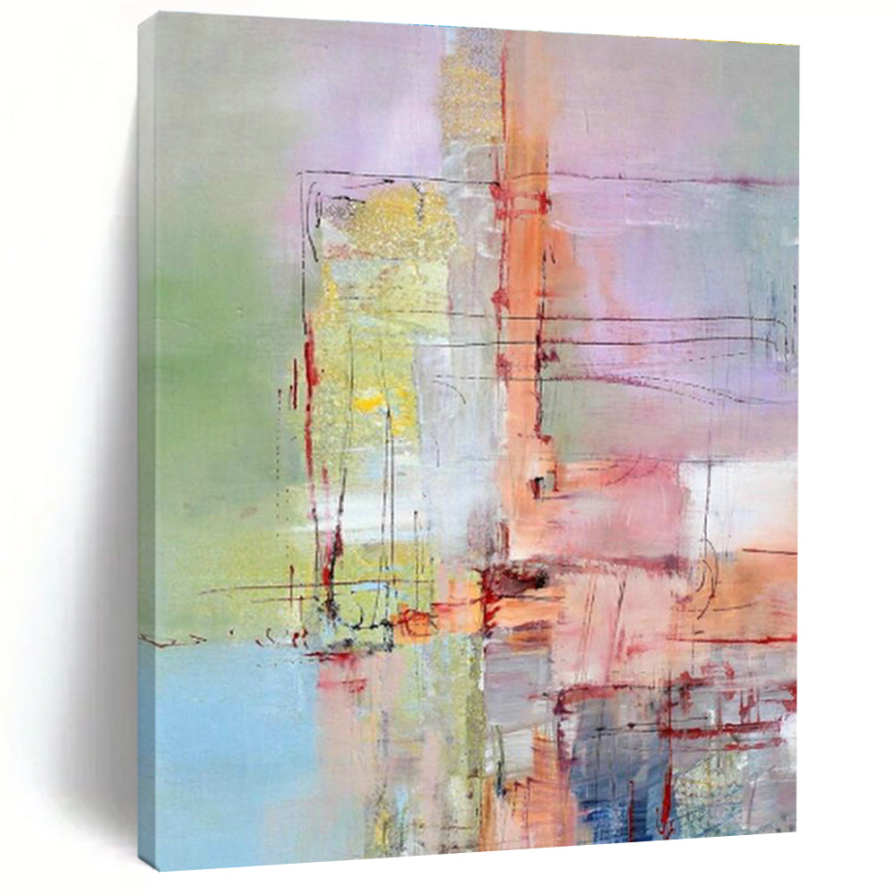 Striking Large Custom Hand-Painted Abstract Art - Artistic Breakthrough for Biotechnology Research Labs  DLZ0323