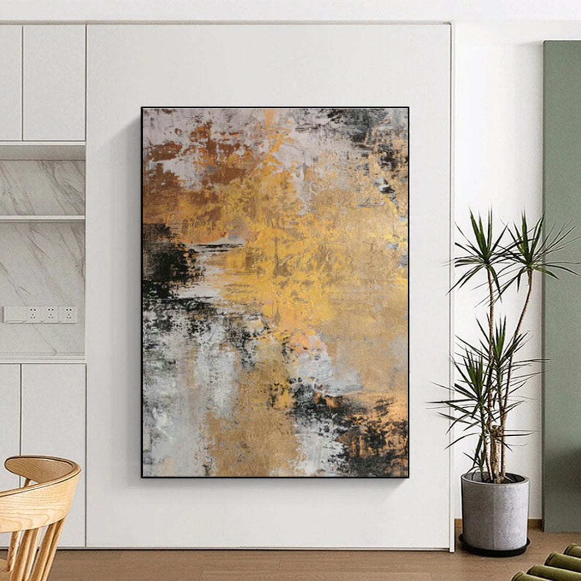 Big Customizable Hand-Painted Abstract Artwork for Bookbinding Studios  DLZ0013