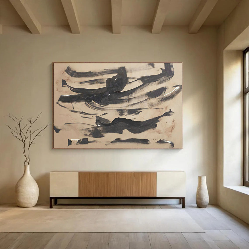 Large Custom Abstract Hand-Painted Art for Urban Vertical Farming Crop Disease Resistance Breeding Center DLZ3119