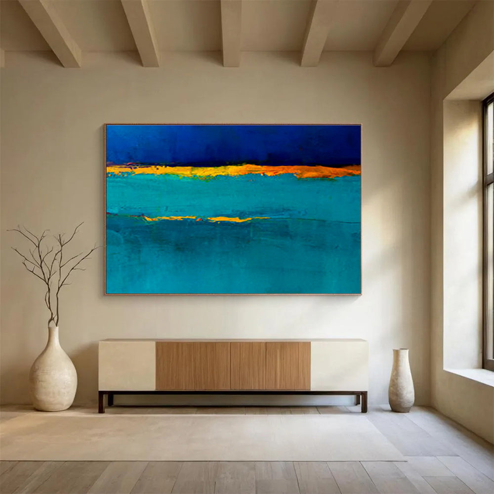 Custom Giant Abstract Hand Painting for Medical Research Lab DLZ2767