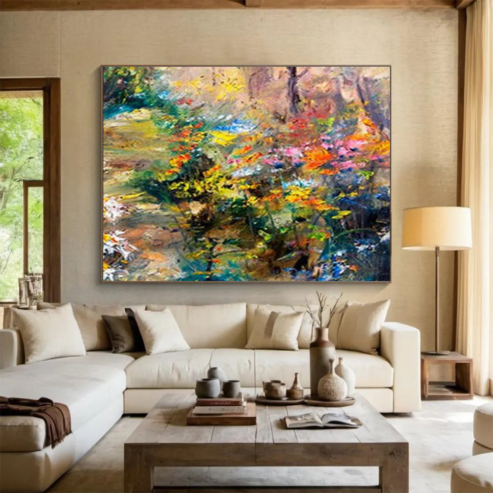Customized Large Abstract Hand Painting for Wine Tasting Room DLZ2748