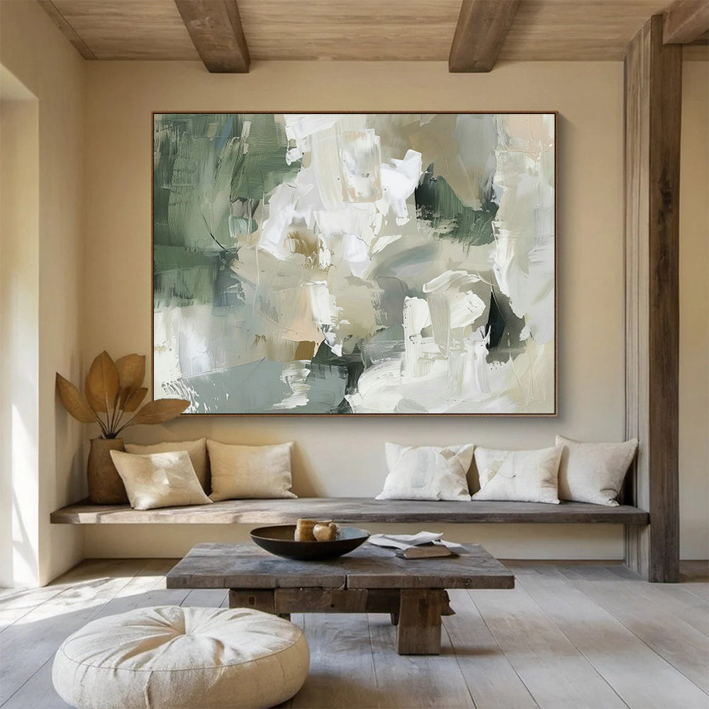 Dynamic Drip Texture Custom Hand-Painted Canvas Art in Industrial Style for Loft Interiors