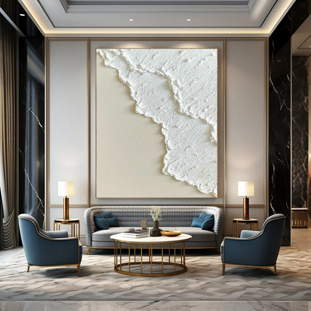 Massive Custom Hand-Painted Abstract Canvas - Artistic Beauty for Botanical Art Galleries  DLZ0264