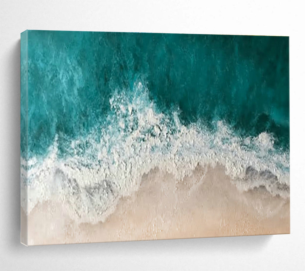 Custom Giant Abstract Hand Painting for Vertical Urban Aquarium Aquascape Design Studio DLZ3083