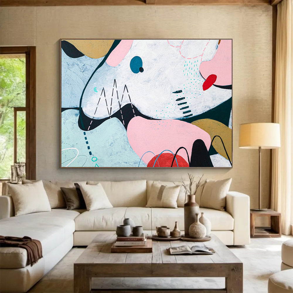Custom Giant Abstract Hand Painting for Deep-Sea Mining Rigs Control Module DLZ2934