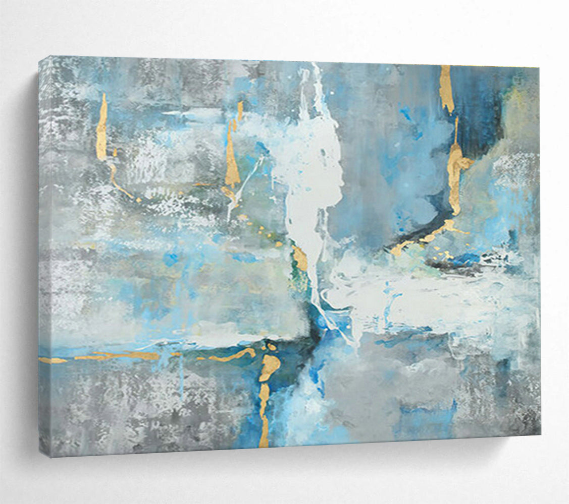 Large Custom Abstract Hand-Painted Art for Underwater Earthquake Early Warning System Research Station DLZ3140