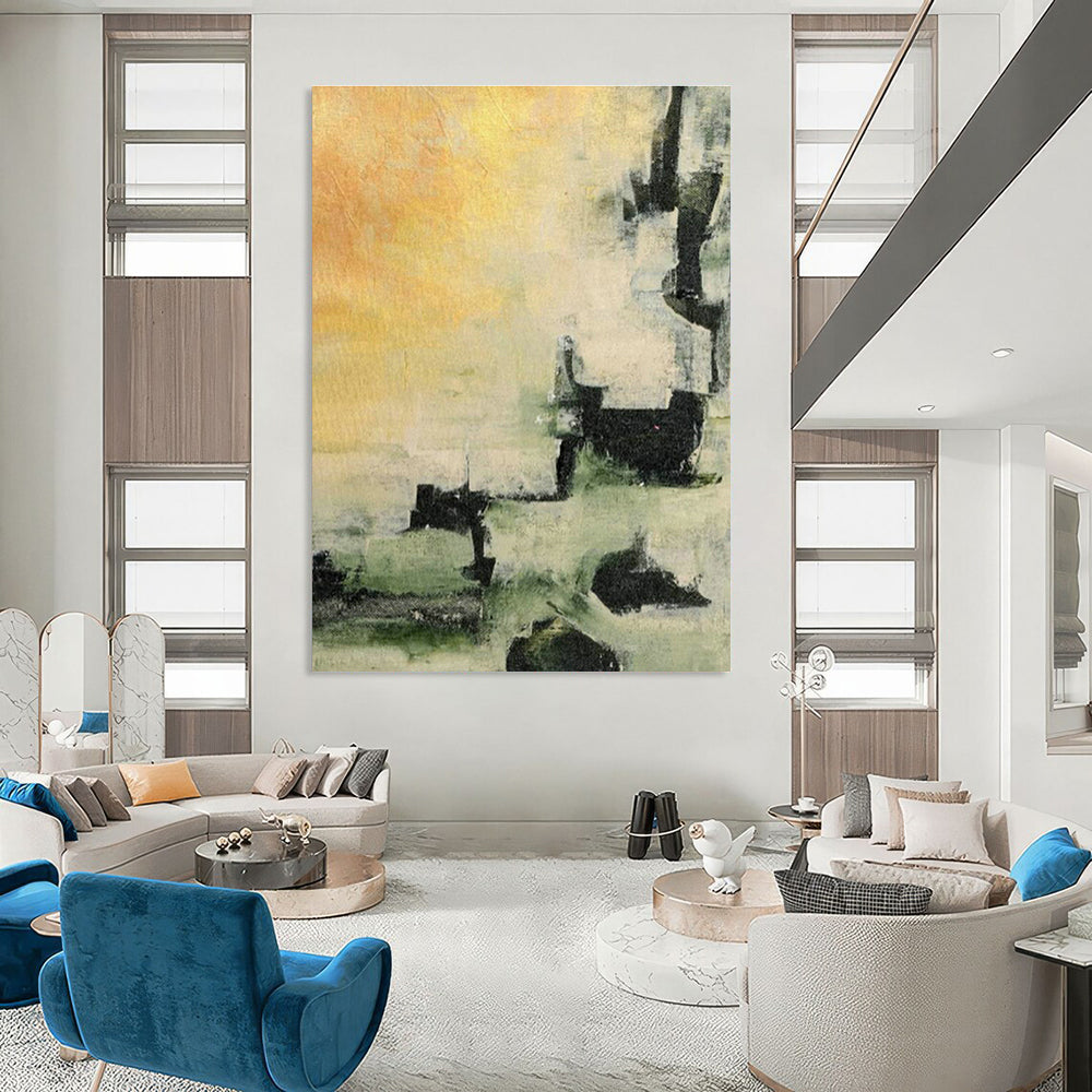 Extra Large Custom Handmade Abstract Wall Art for Zero-Waste Stores  DLZ0071