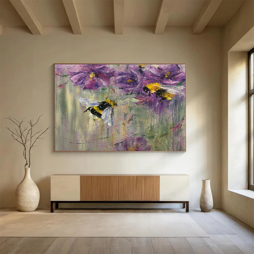 Large-Size Custom Abstract Hand Painting for Urban Rooftop Solar-Powered Ventilation System Facility DLZ3102